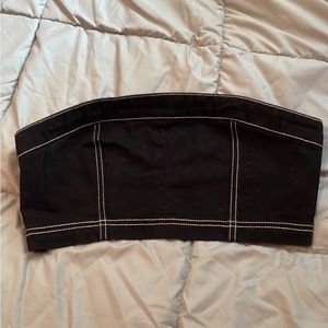 Forever 21 Black Denim Tube Top